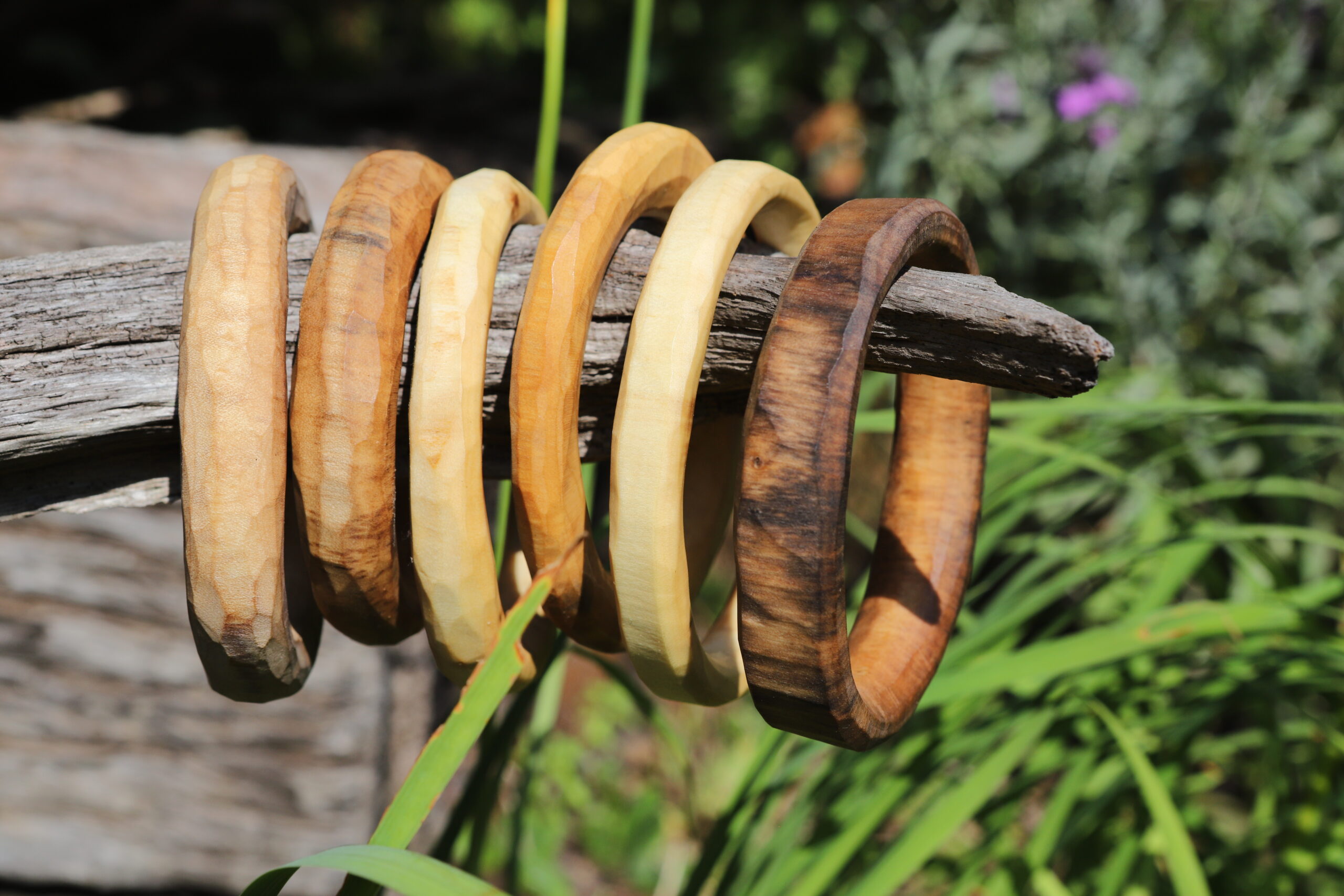 Wooden bangle carving